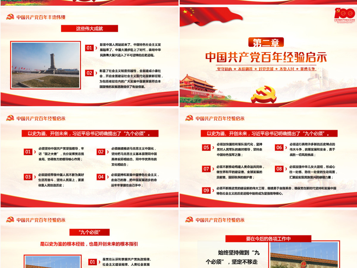 2021伟大建党精神深入领会“七一”重要讲话PPT庆祝建党100周年专题党课模板