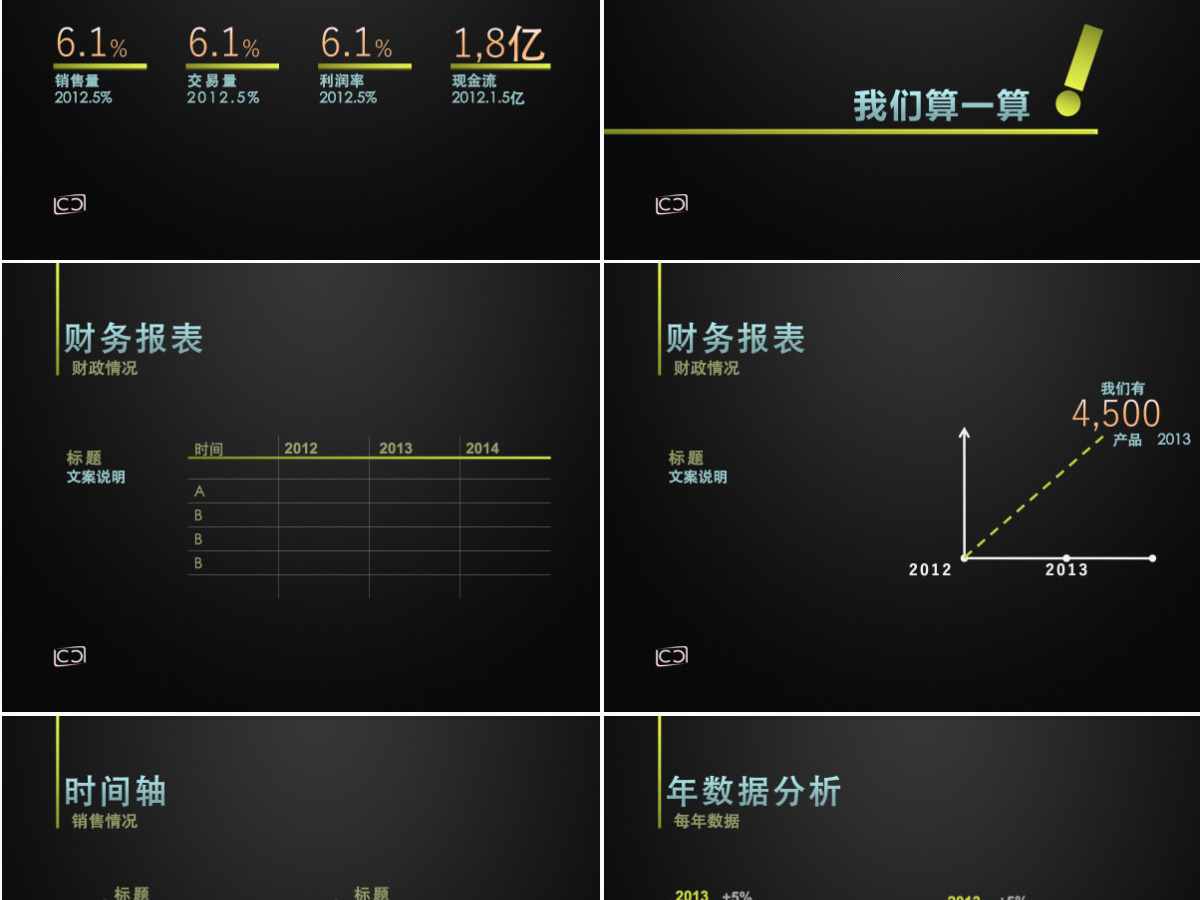 斜纹质感黑色背景商务企业介绍与工作汇报ppt模板