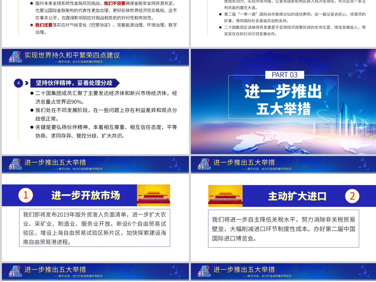 原创二十国集团领导人大阪峰会重要讲话精神学习PPT-版权可商用 原创二十国集团领导人大阪峰会重要讲话精神学习PPT-版权可商用