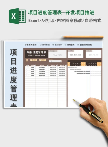 2021年项目进度管理表-开发项目推进