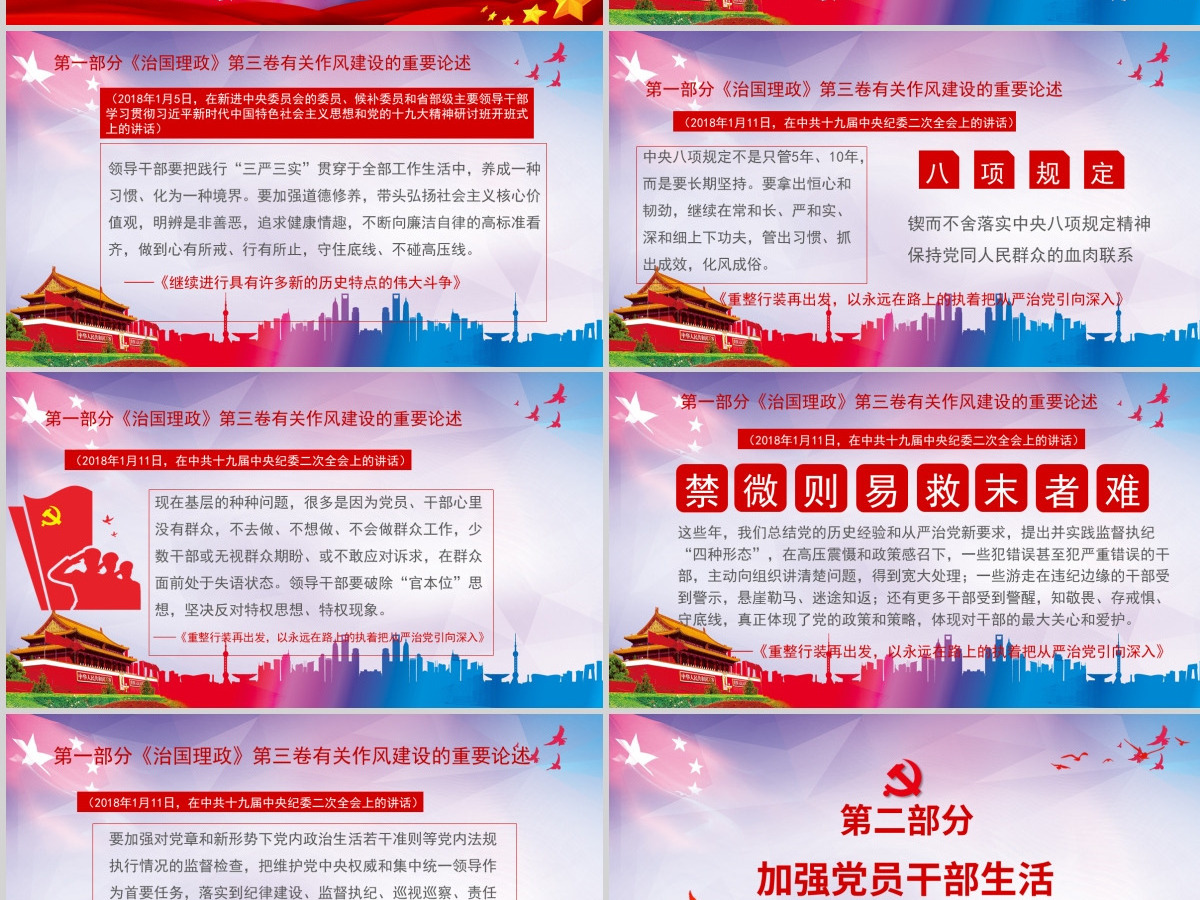 锲而不舍抓作风永不放松严党纪PPT模板