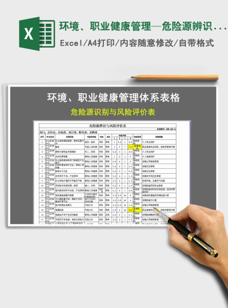 2021年环境、职业健康管理—危险源辨识和风险评价清单