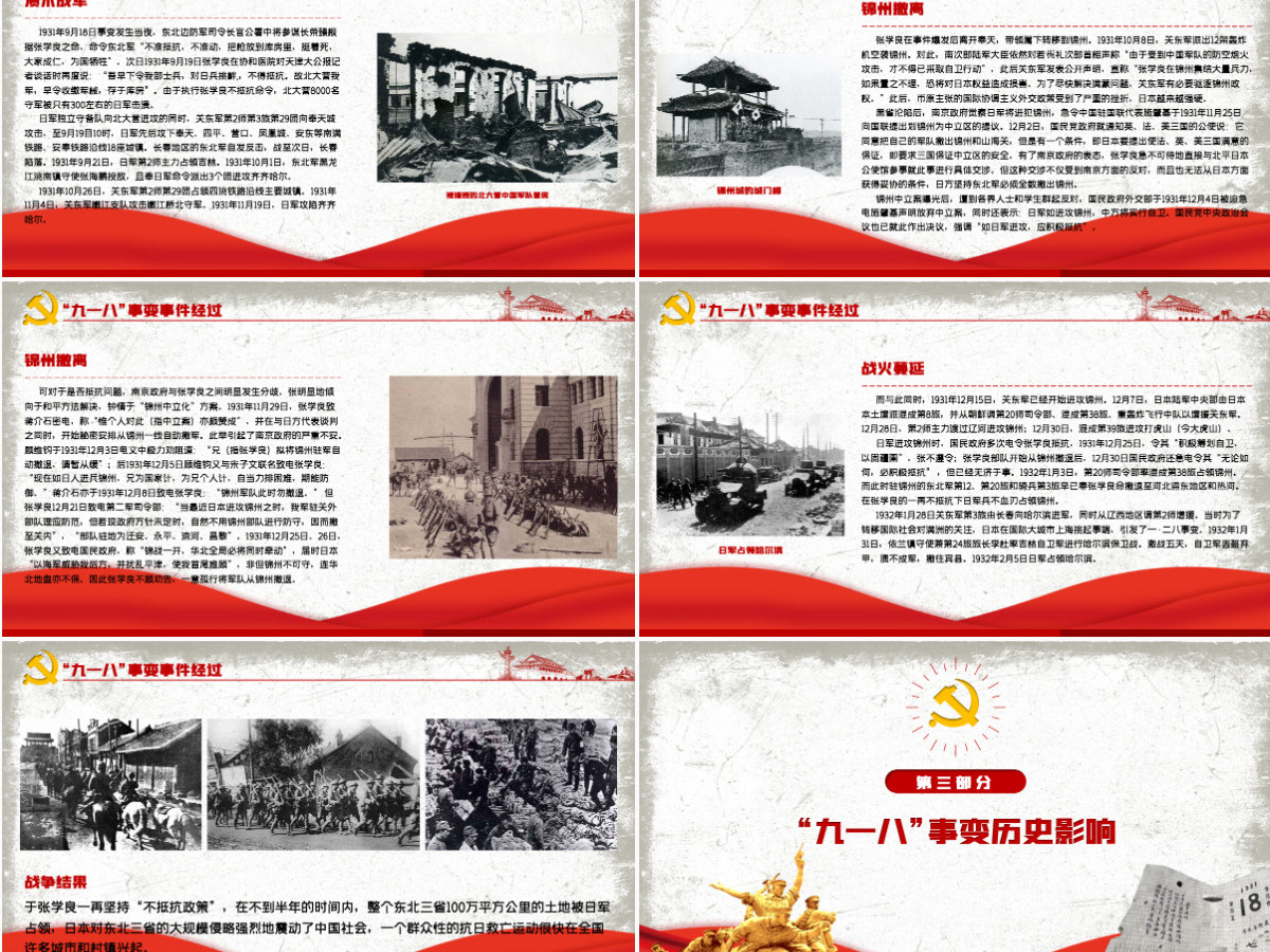 九一八事变91周年纪念日红色铭记历史勿忘国耻珍爱和平爱国主义教育党课课件PPT 九一八事变91周年纪念日红色铭记历史勿忘国耻珍爱和平爱国主义教育党课课件PPT