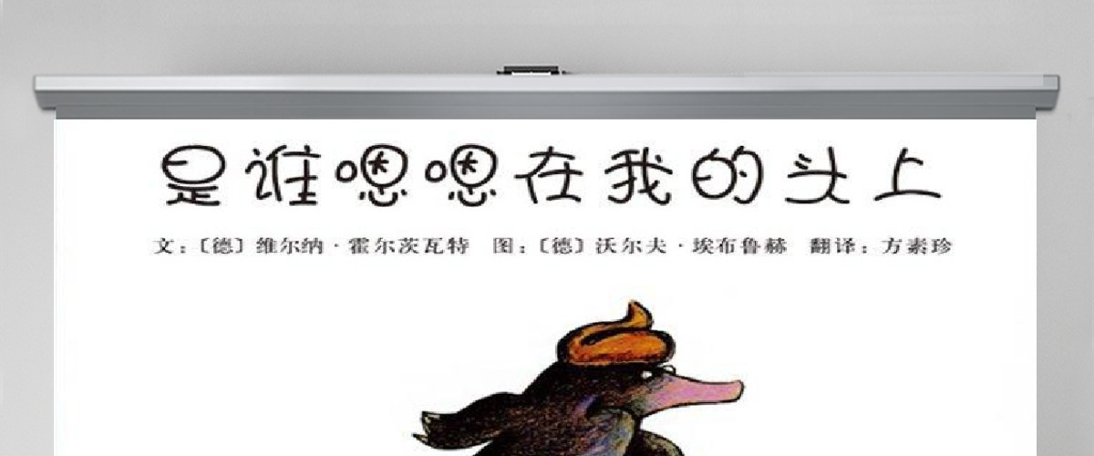  是谁嗯嗯在我的头上幼儿绘本故事PPT模板