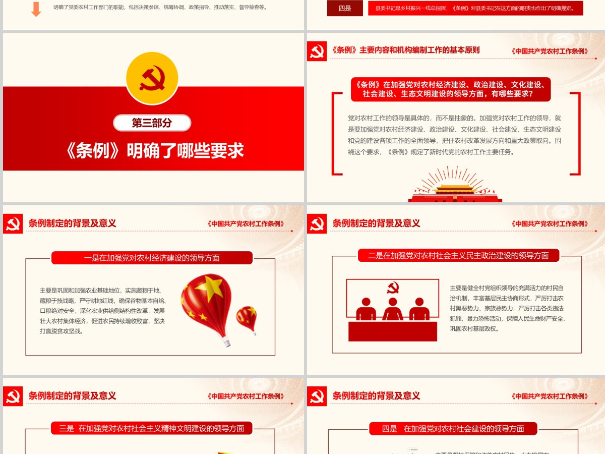 原创中国共产党农村工作条例学习解读ppt-版权可商用 原创中国共产党农村工作条例学习解读ppt-版权可商用