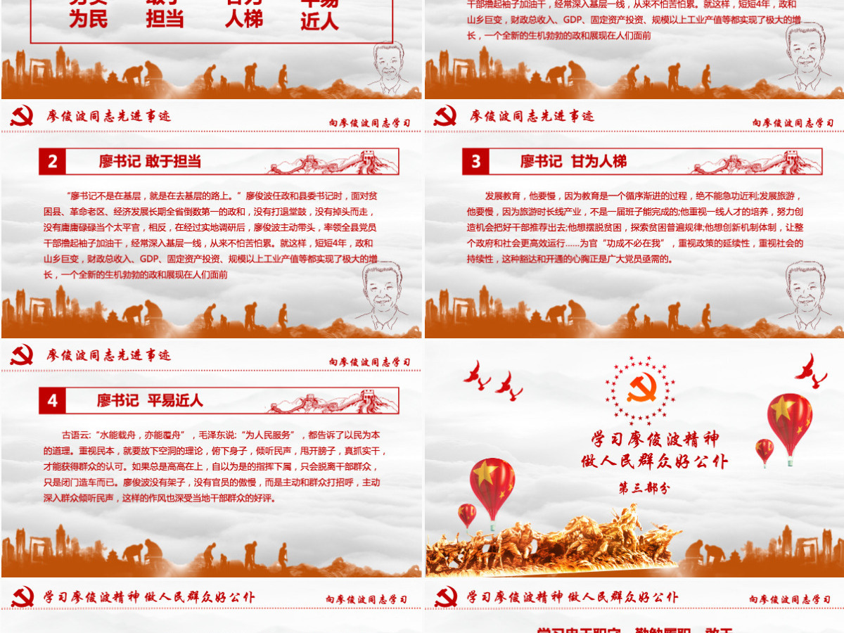向廖俊波同志学习当合格好干部微党课PPT 向廖俊波同志学习当合格好干部微党课PPT