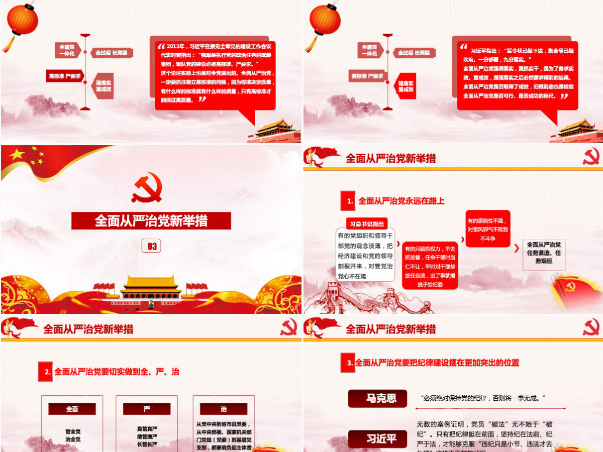 践行新思想拥抱新时代新理念新举措新要求全面从严治党十九大学习报告动态PPT模板 践行新思想拥抱新时代新理念新举措新要求全面从严治党十九大学习报告动态PPT模板