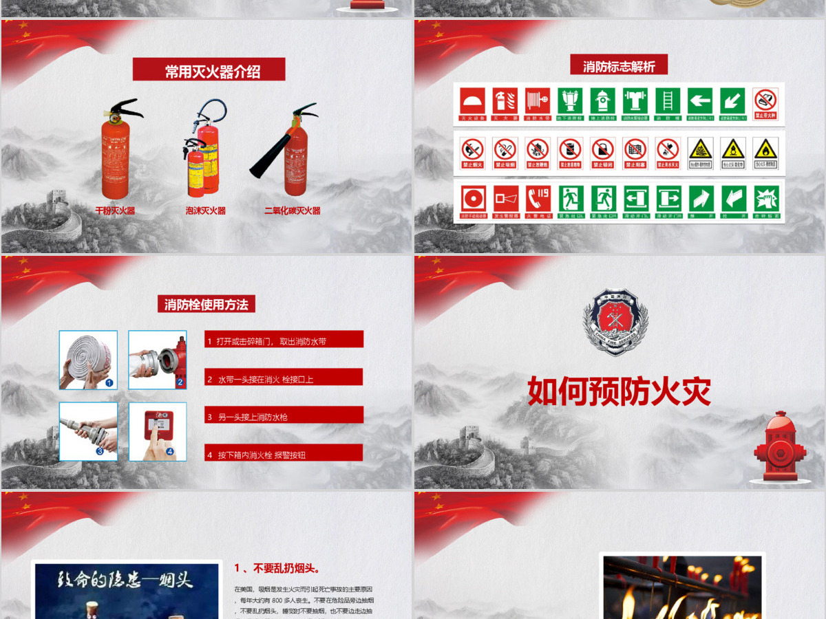 消防安全知识培训PPT模板 消防安全知识培训PPT模板