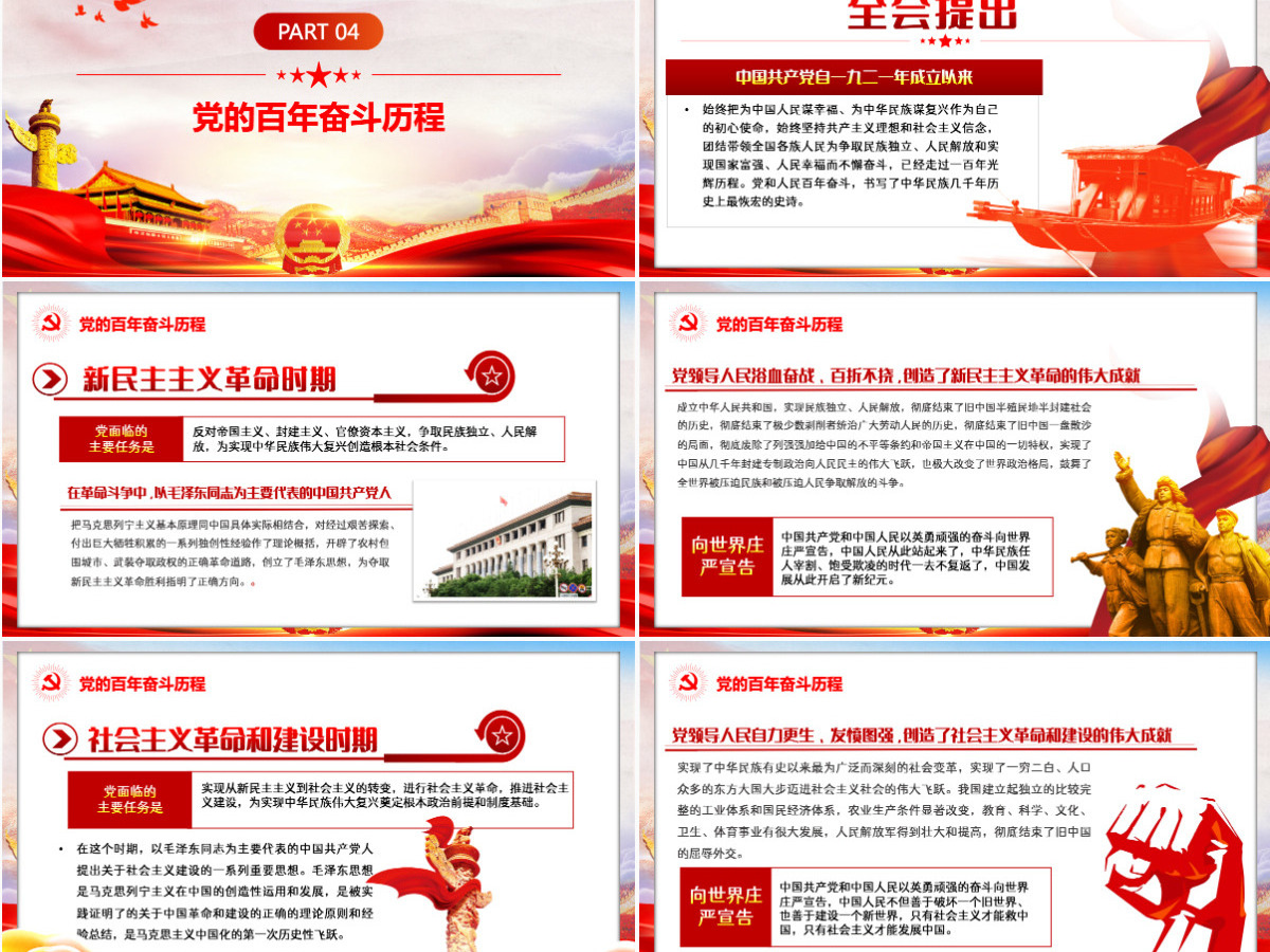 百年大党的历史经验十九届六中全会精神宣讲党员学习党课课件PPT