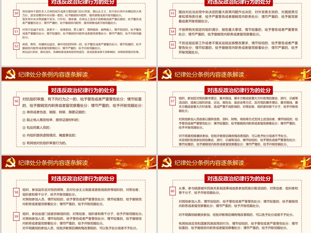 原创精讲新版中国共产党纪律处分条例党课PPT-版权可商用 原创精讲新版中国共产党纪律处分条例党课PPT-版权可商用