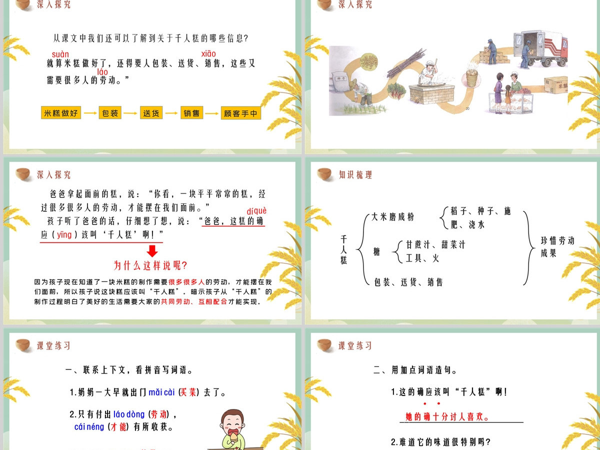 小学语文二年级教学课件PPT《千人糕》--含教案 小学语文二年级教学课件PPT《千人糕》--含教案