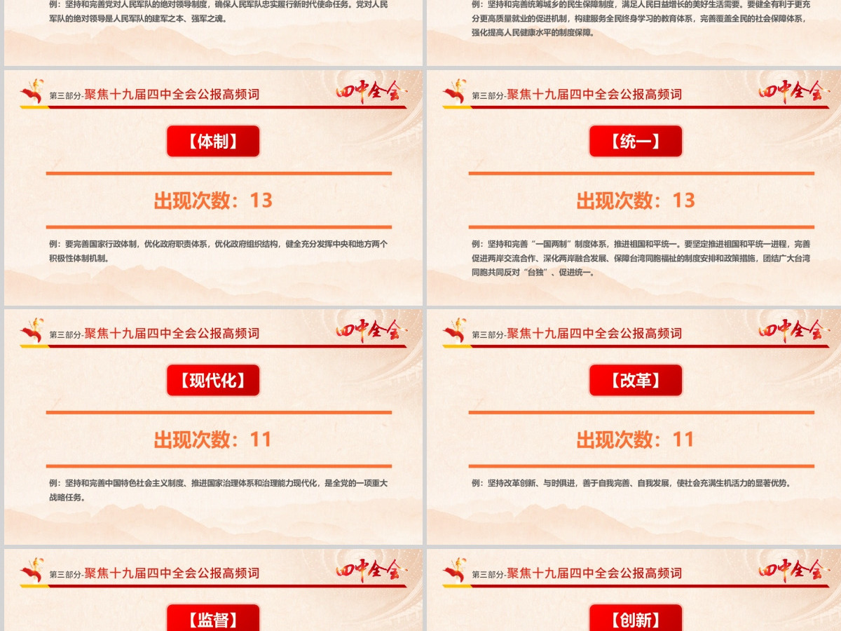 原创大气红色十九届四中全会公报解读PPT-含讲稿 原创大气红色十九届四中全会公报解读PPT-含讲稿