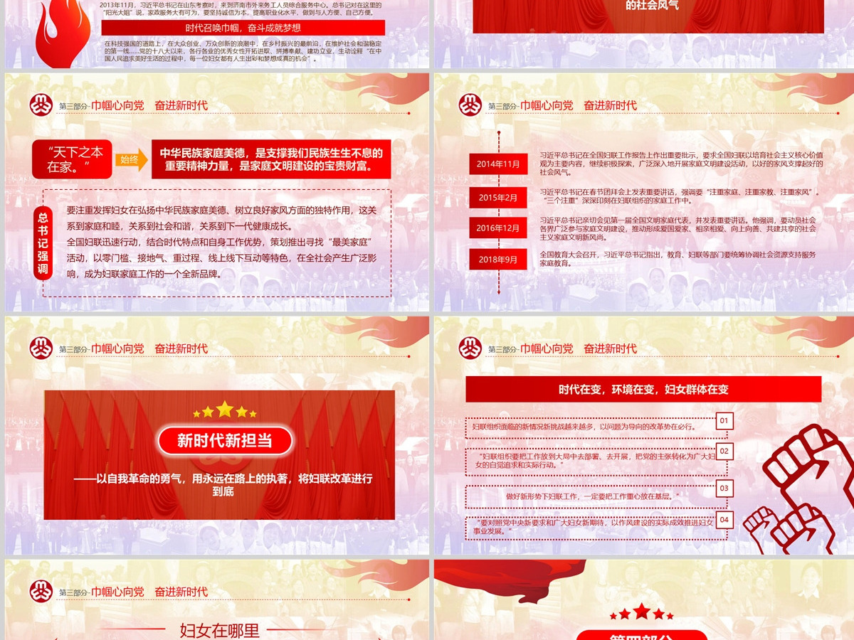原创中国妇女十二大会议精神解读全国妇联PPT-版权可商用