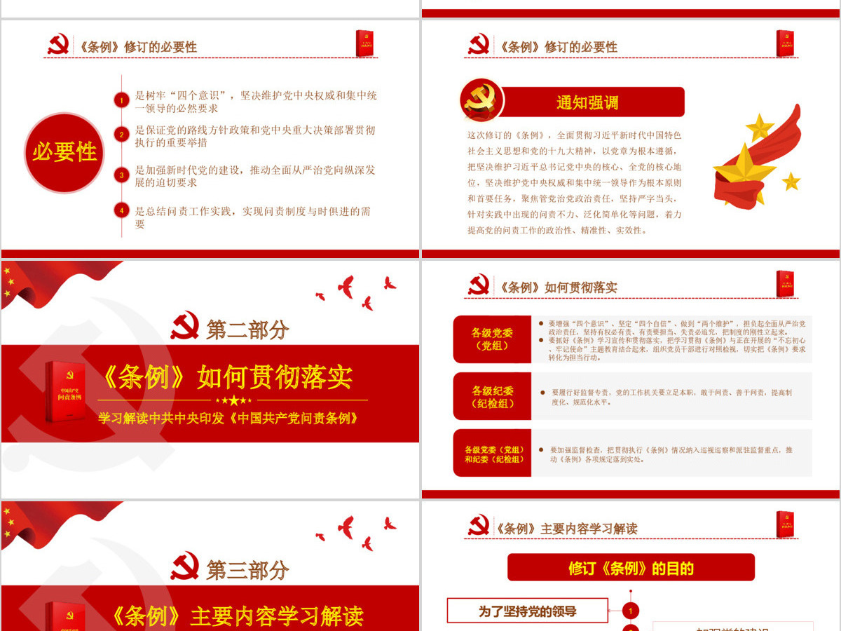 红色党政中国共产党问责条例学习解读课件PPT 红色党政中国共产党问责条例学习解读课件PPT