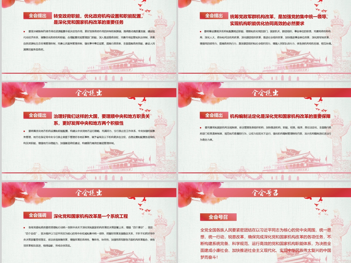 中国风十九届三中全会水彩风完整文案解读党课工作汇报ppt 中国风十九届三中全会水彩风完整文案解读党课工作汇报ppt