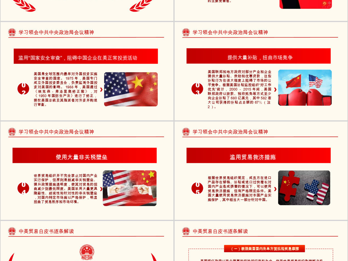 原创中美经贸摩擦白皮书中美贸易战PPT 原创中美经贸摩擦白皮书中美贸易战PPT