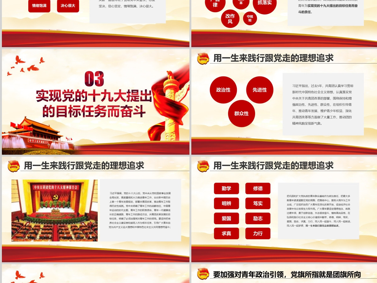原创学习在同团中央新一届领导班子成员集体谈话精神PPT-含讲稿