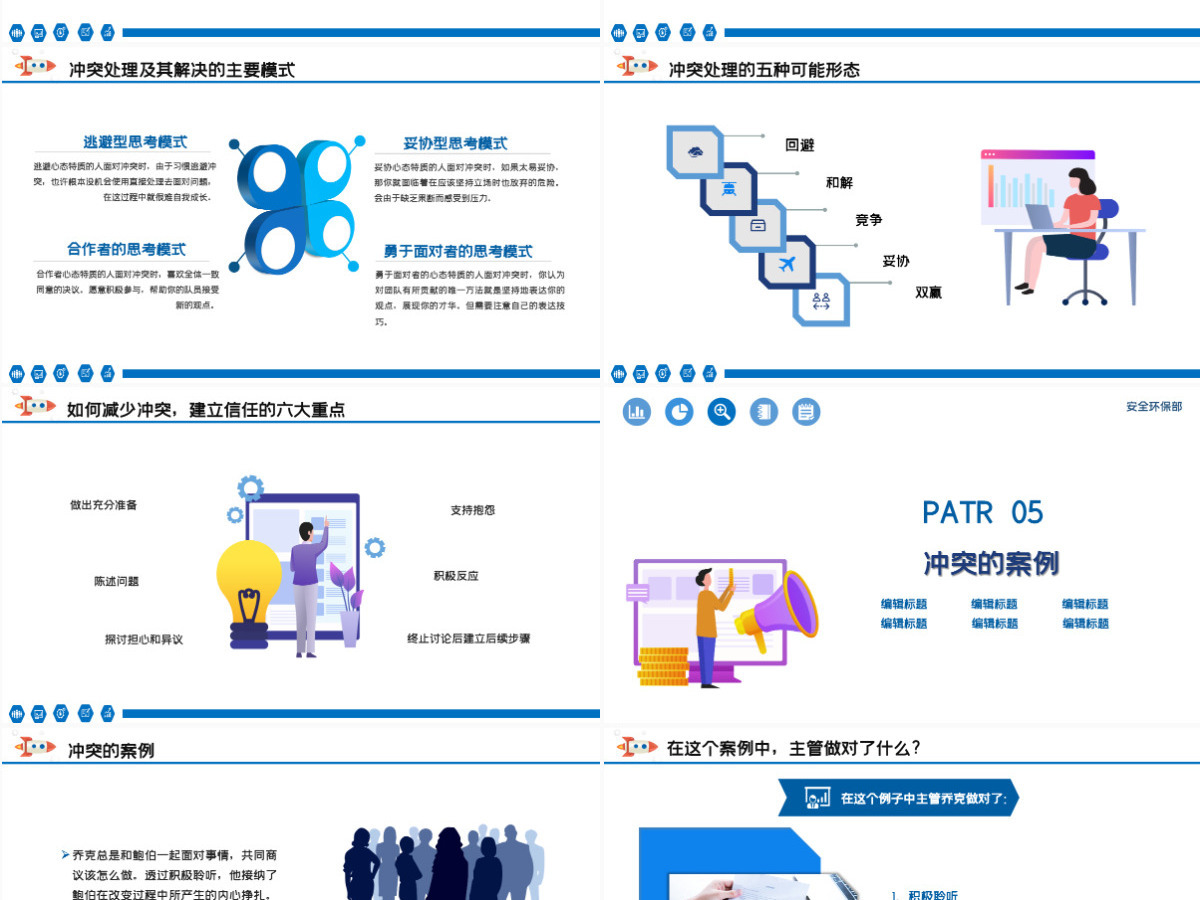 原创简约风格企业培训之新员工入职培训团队管理之团队有效沟通相关知识培训PPT