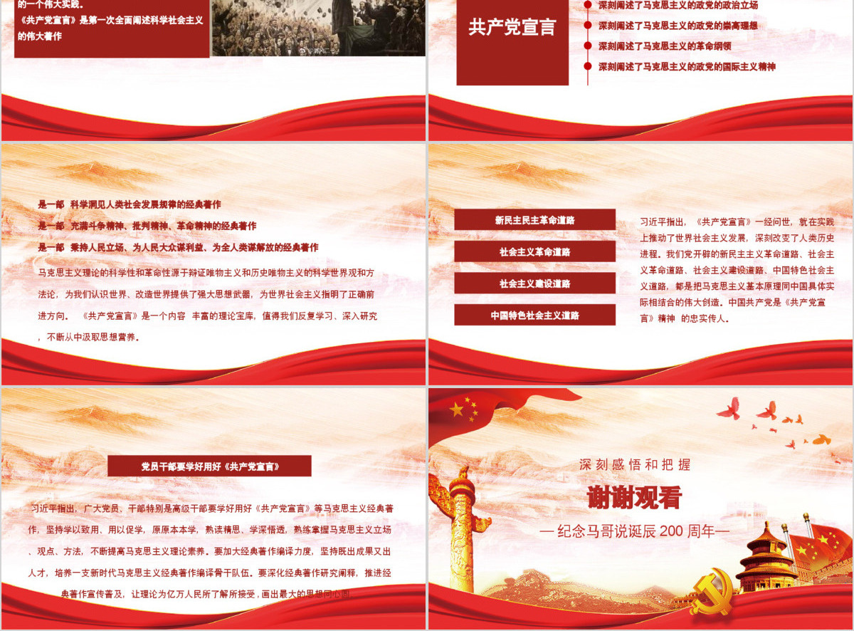 纪念马克思主义真理力量PPT模板