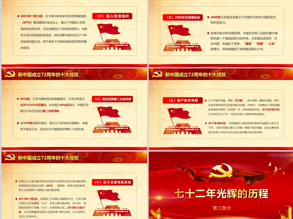 国庆建国72周年新中国奋进新时代党政党建