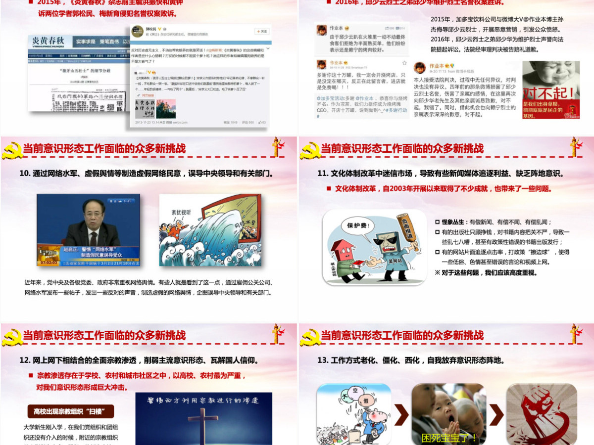 红色大气在应对挑战中实施好意识形态工作责任制ppt模板