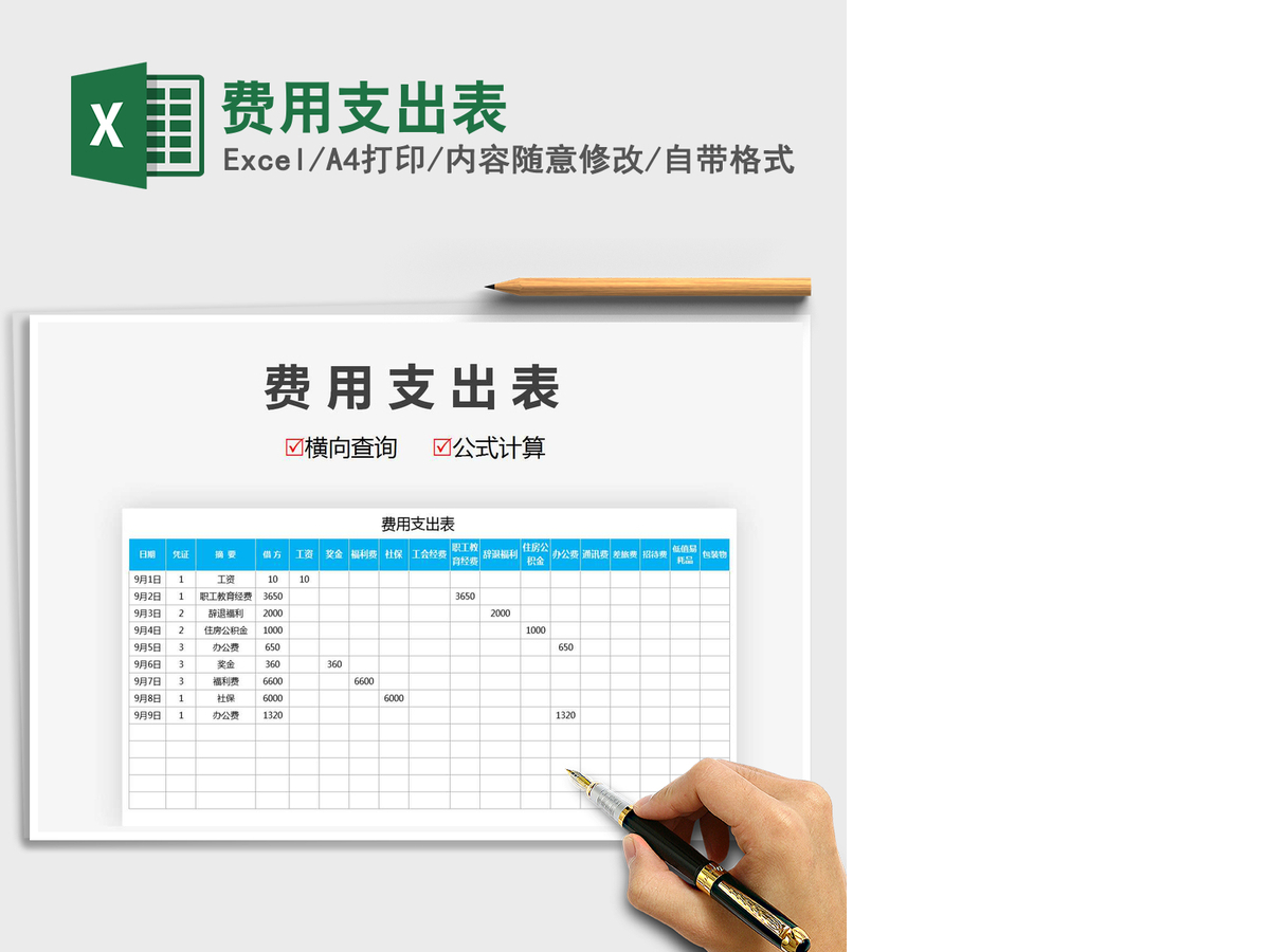 2021年费用支出表