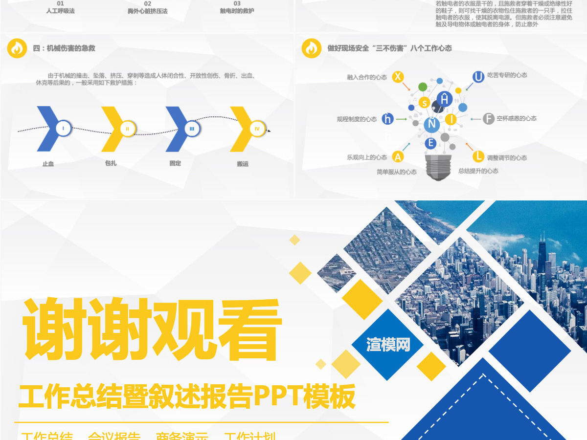 黄蓝商务扁平简约安全管理培训通用课件PPT模板 黄蓝商务扁平简约安全管理培训通用课件PPT模板