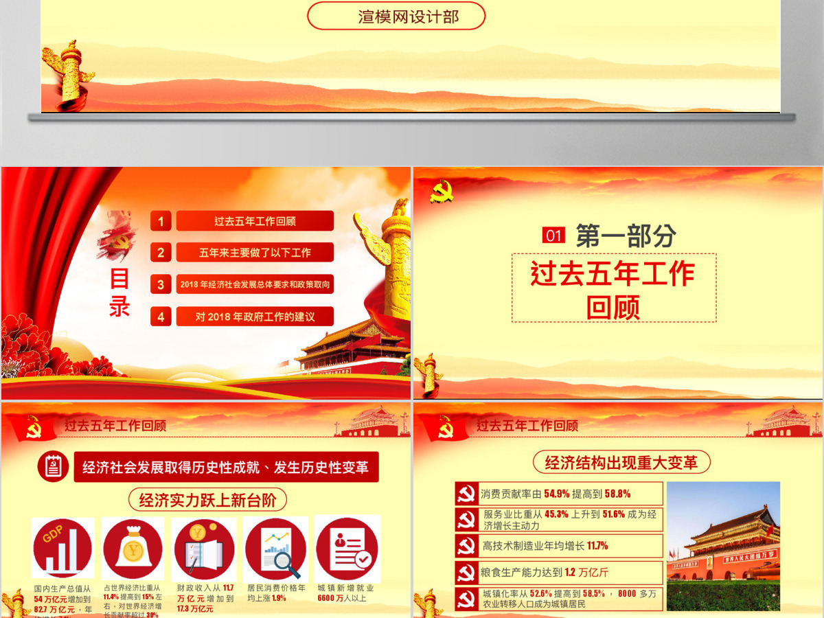 2018全国两会政府工作报告解读ppt