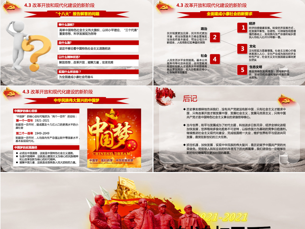 七一建党100周年中国共产党党史教育PPT-含讲稿