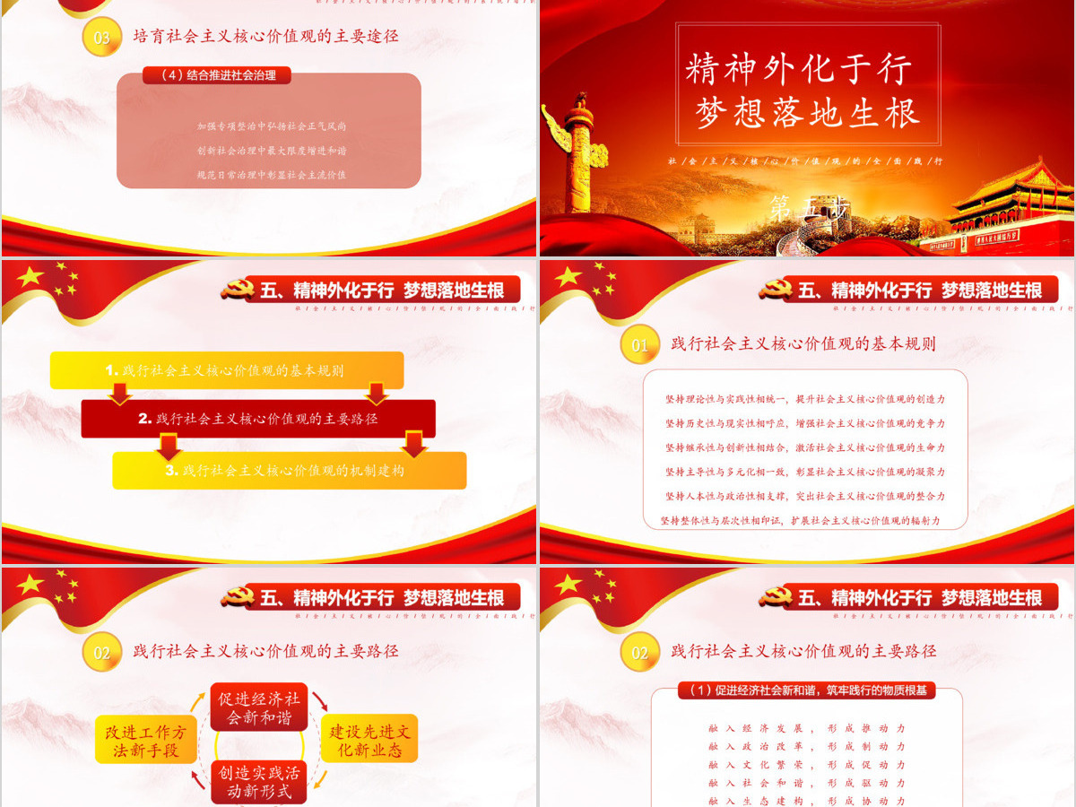 社会主义核心价值观党课学习PPT模版 社会主义核心价值观党课学习PPT模版