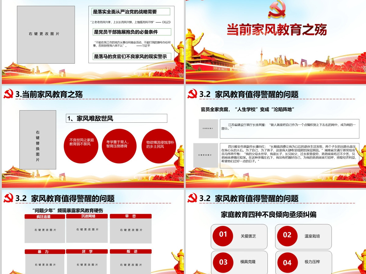 原创弘扬传统文化推进党员干部家风党课PPT-版权可商用含讲稿 原创弘扬传统文化推进党员干部家风党课PPT-版权可商用含讲稿