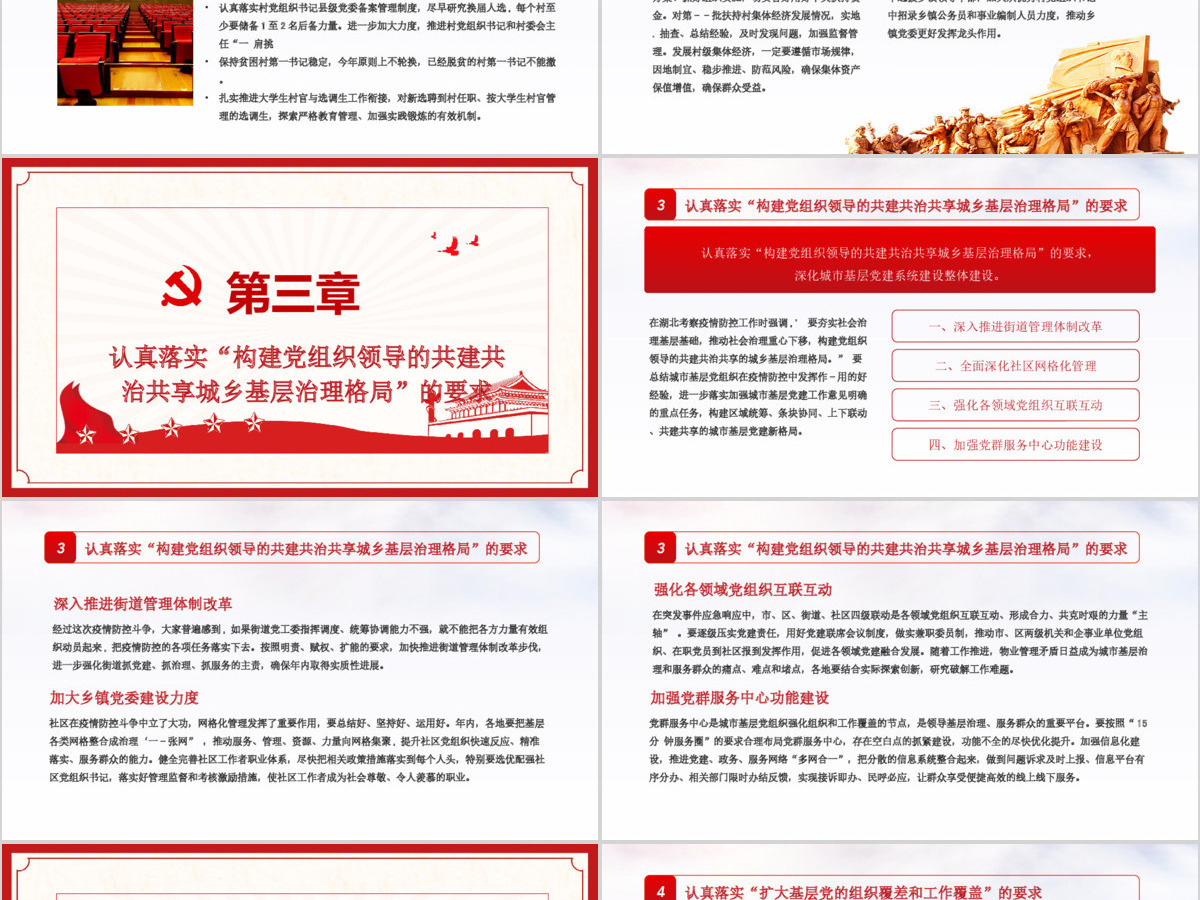 2020年基层党建增强基层党组织政治功能和组织力PPT模板 2020年基层党建增强基层党组织政治功能和组织力PPT模板