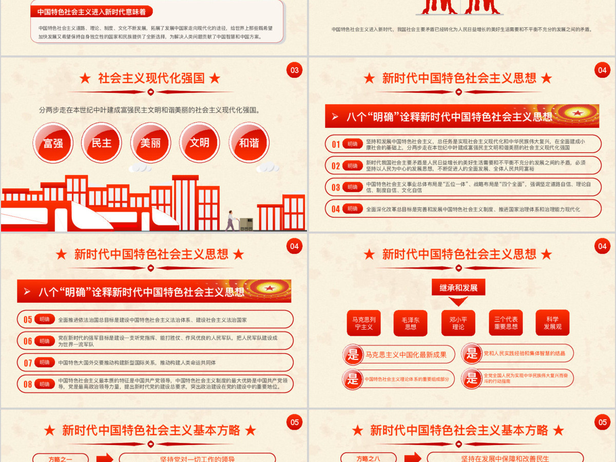 十九大报告19条新提法新概念微党课PPT
