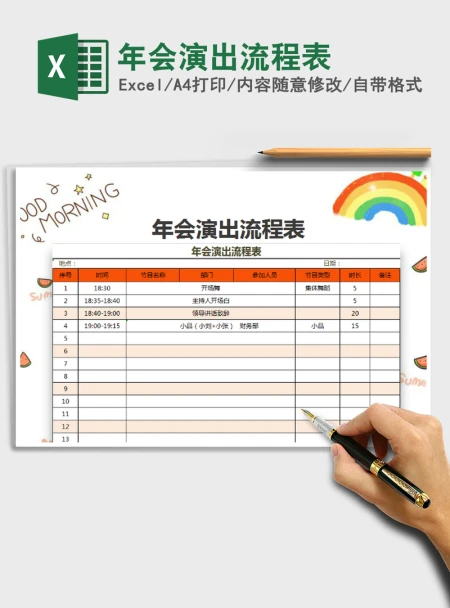 2021年年会演出流程表