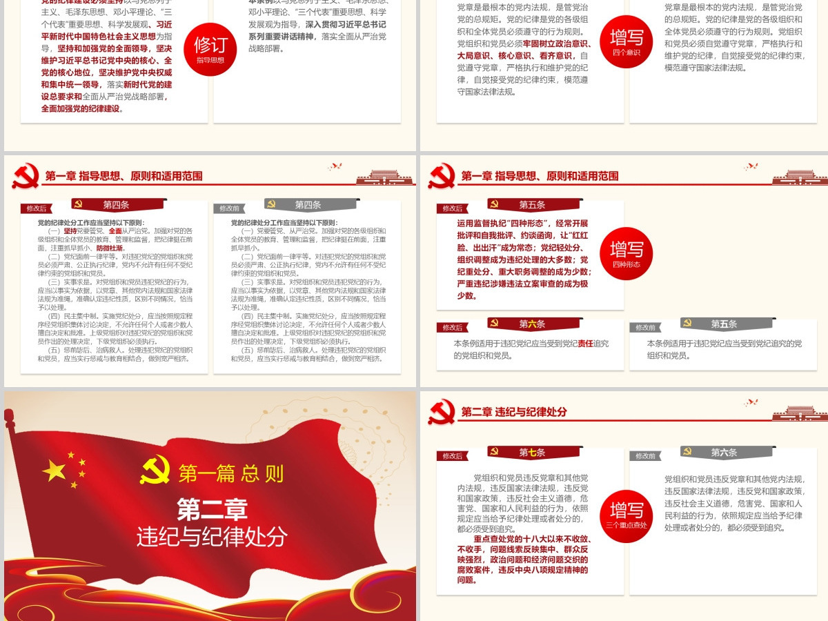 2019黄色处分条例PPT模板-含讲稿