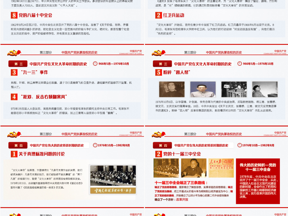 2021从开天辟地到百年风华庆祝建党100周年专题党课PPT模板-含讲稿