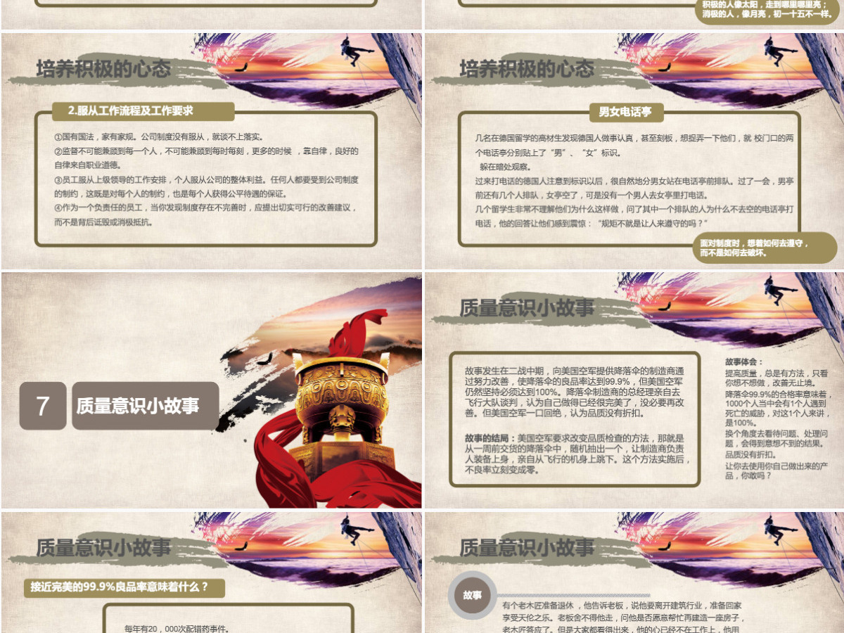 企业文化员工质量意识提升培训ppt模板 企业文化员工质量意识提升培训ppt模板