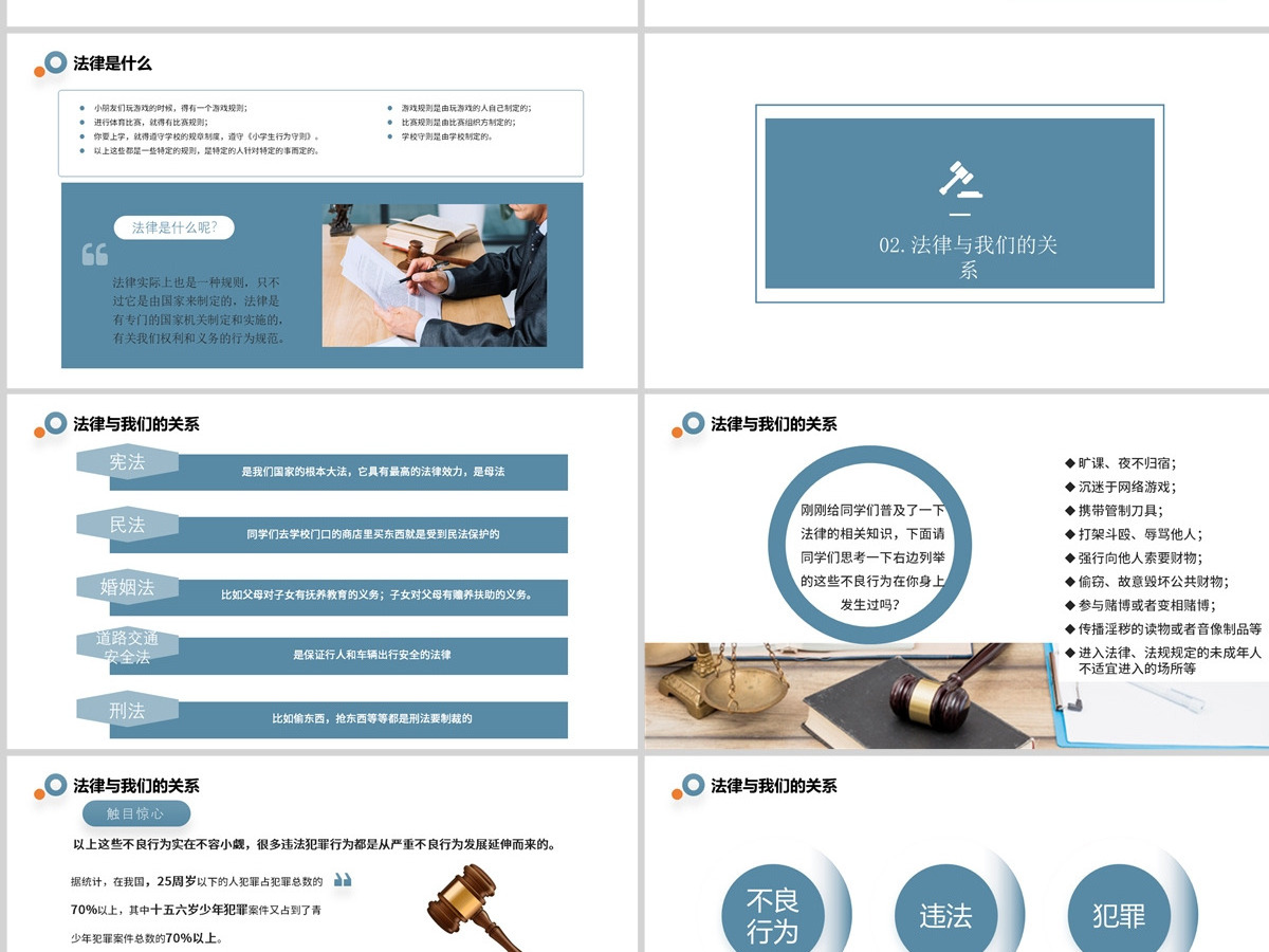 2024法律讲堂简约风中小学生法律知识学习主题班会课件模板PPT 2024法律讲堂简约风中小学生法律知识学习主题班会课件模板PPT