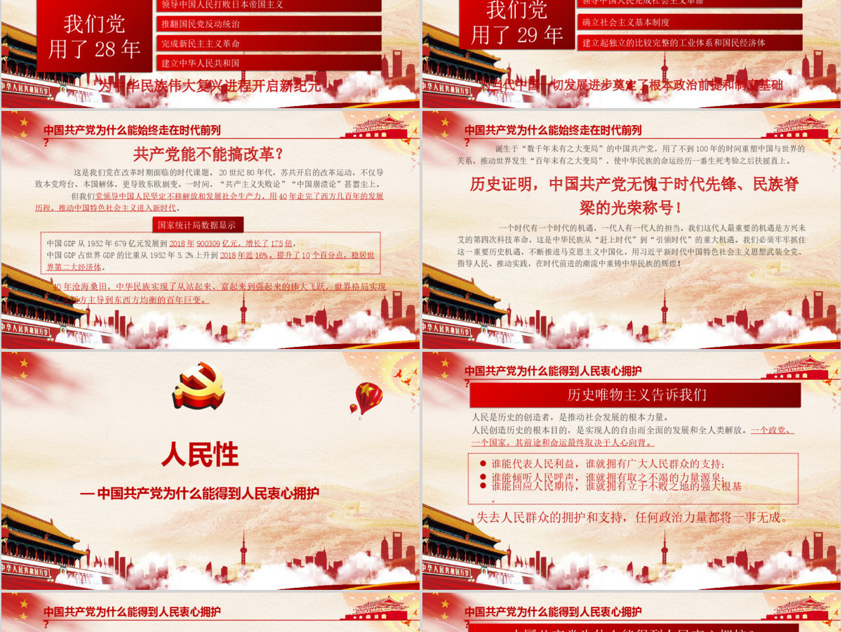 开展不忘初心牢记使命-百年大党何以风华正茂教育专题党课PPT模板