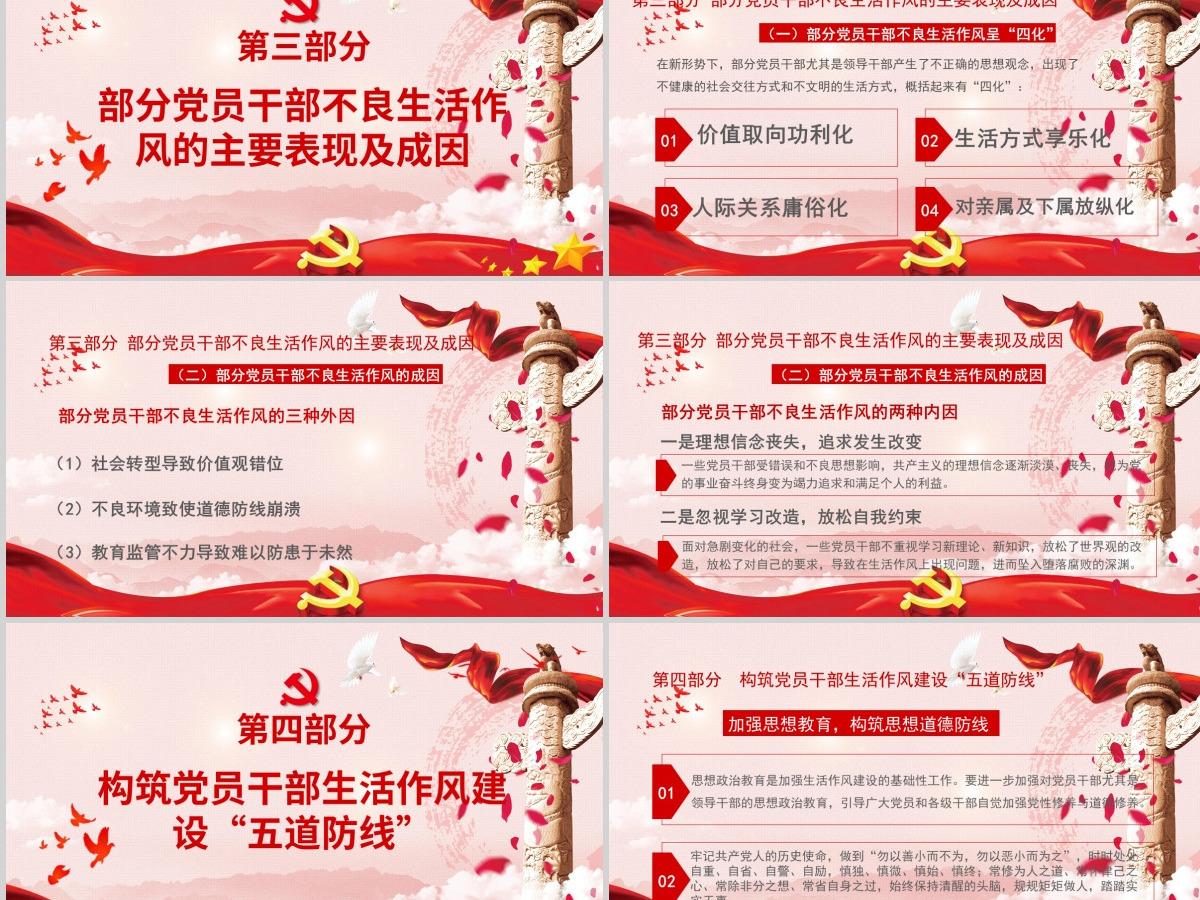 锲而不舍抓作风永不放松严党纪PPT模板