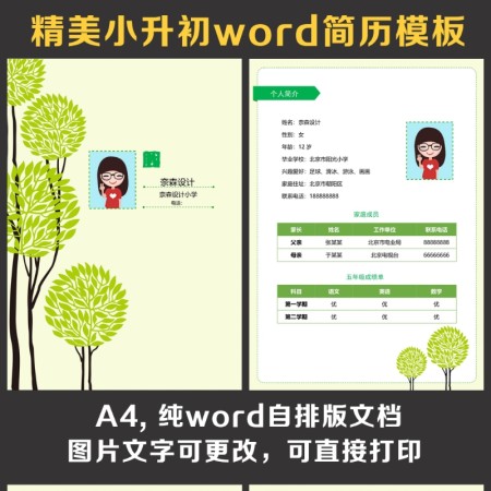 小升初简历