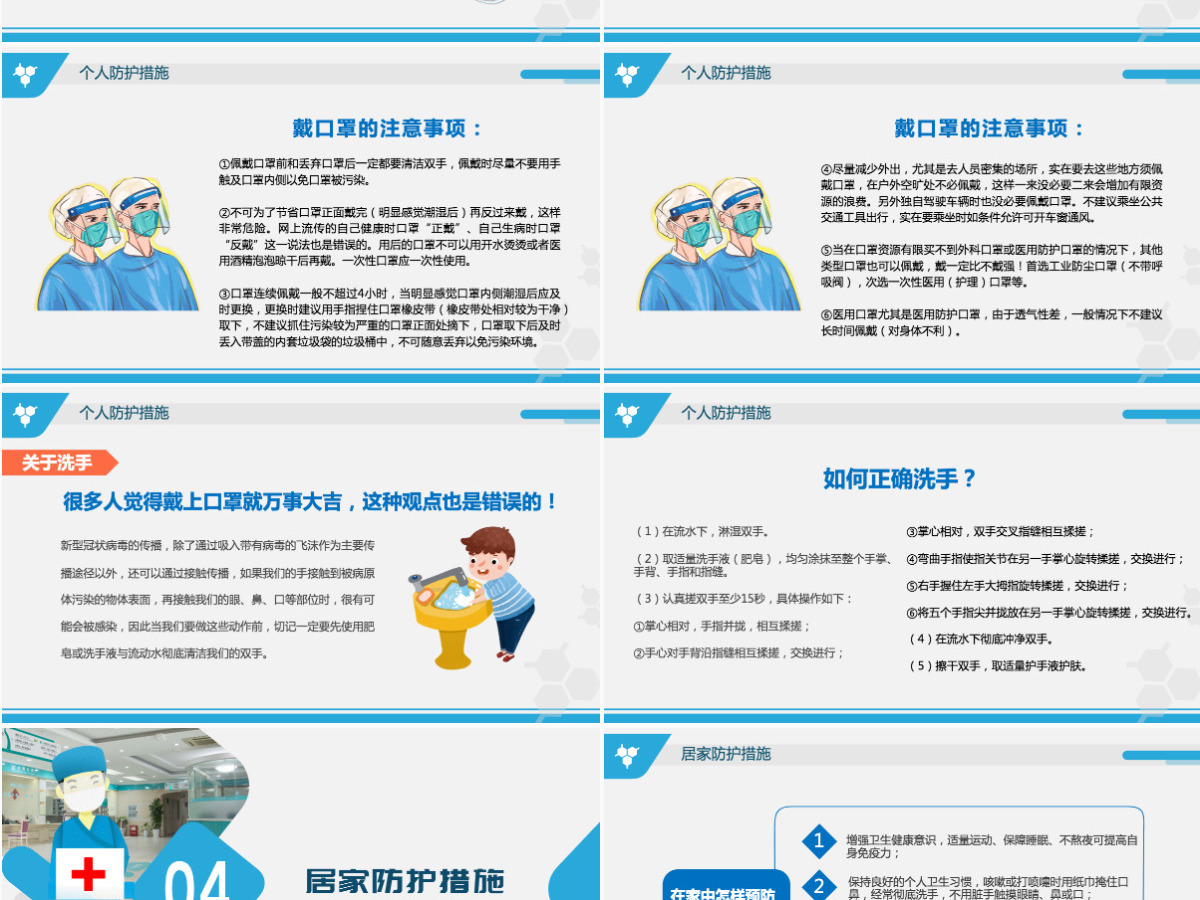 原创预防新型冠状病毒感染肺炎科普知识疫情防控PPT