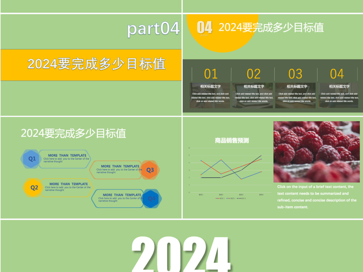 小清新牛油果绿简约2024年终总结报告 小清新牛油果绿简约2024年终总结报告