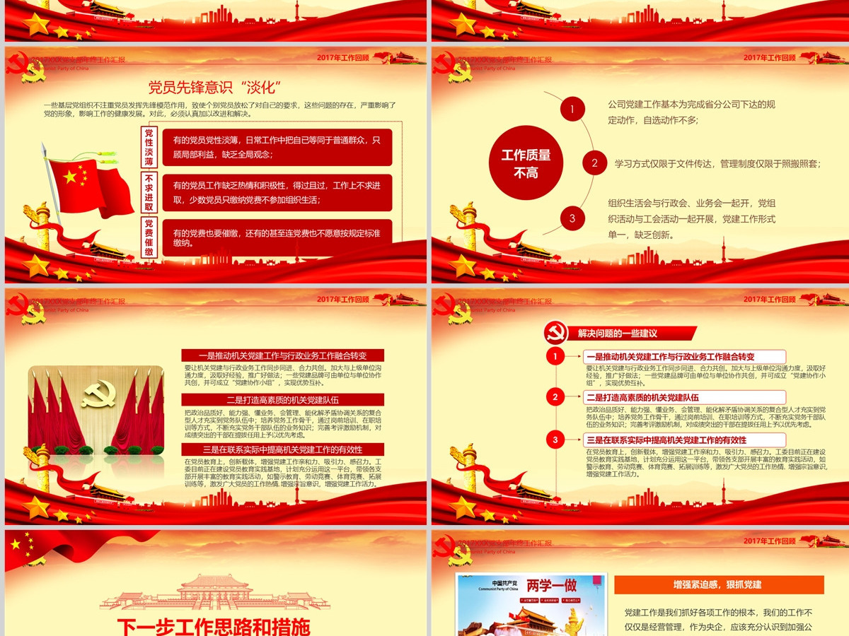 2018基层机关党支部党建工作总结ppt