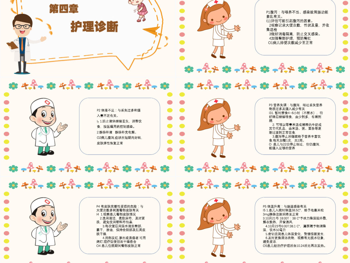 2022小儿腹泻护理查房创意童趣医疗风护理查房通用PPT模板 2022小儿腹泻护理查房创意童趣医疗风护理查房通用PPT模板