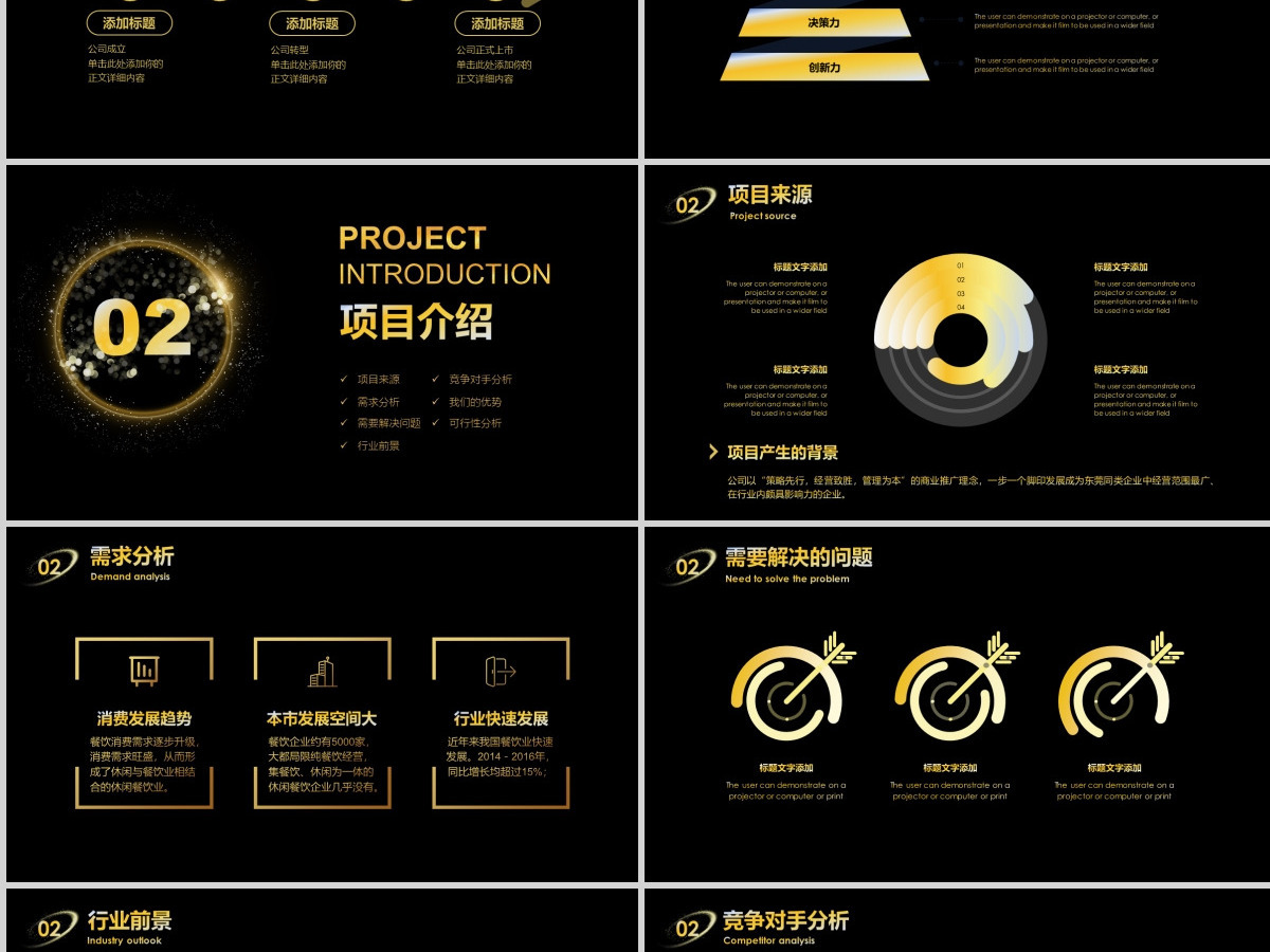 黑金色高端商务企业融资招商项目商业计划书创业计划书PPT模板 黑金色高端商务企业融资招商项目商业计划书创业计划书PPT模板