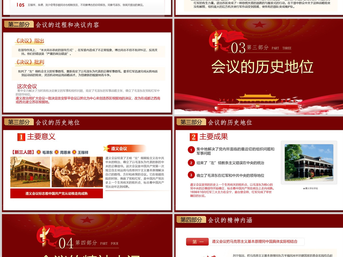 2023学习遵义会议精神专题党课PPT热烈庆祝中国共产党建党102周年-含讲稿
