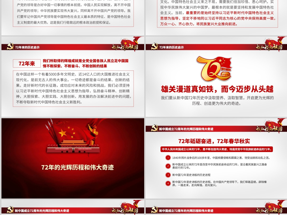 原创2021国庆庆祝建国72周年光辉历程爱国教育PPT模板我和我的祖国主题课件-含讲稿 原创2021国庆庆祝建国72周年光辉历程爱国教育PPT模板我和我的祖国主题课件-含讲稿