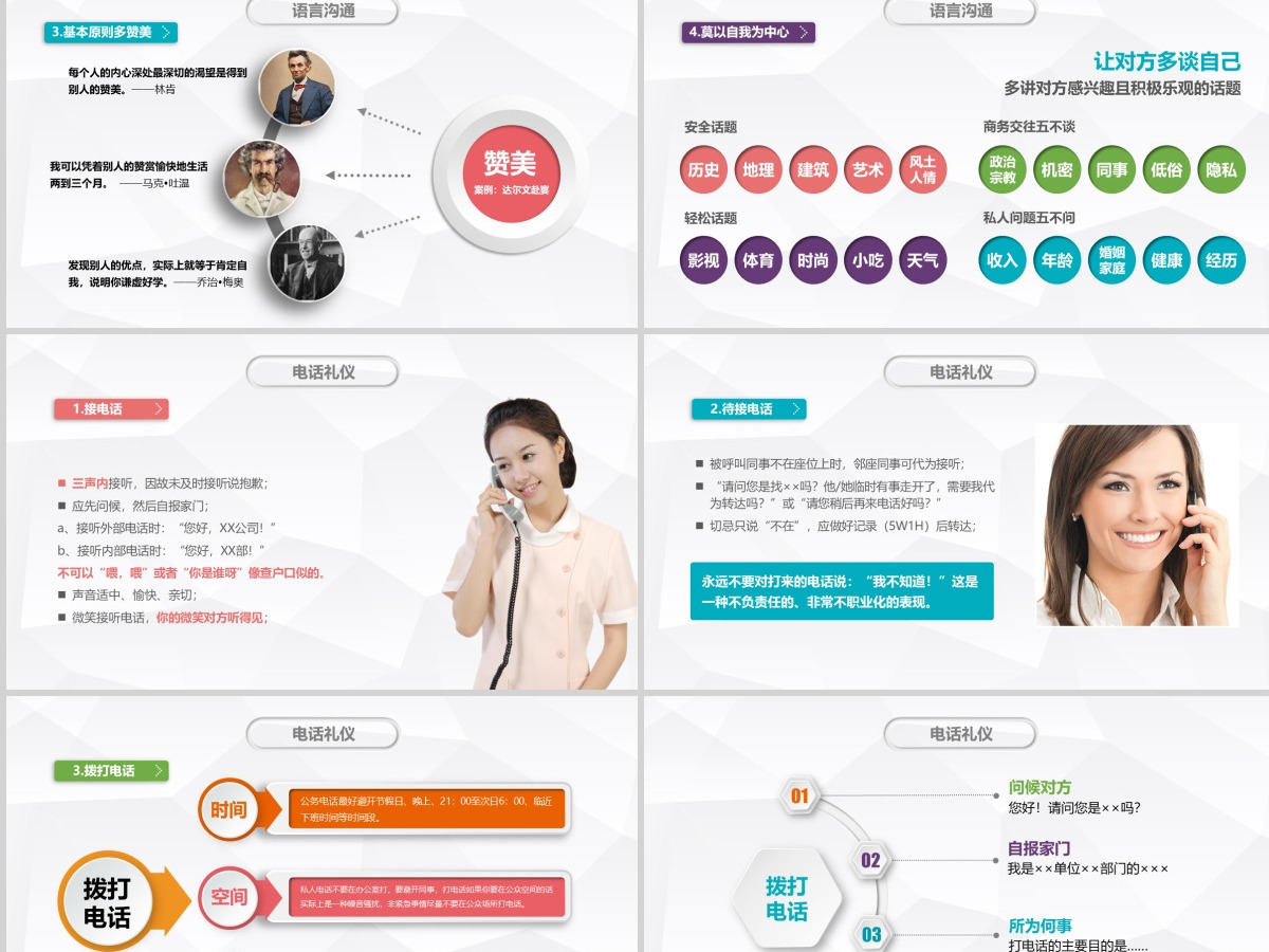 企业员工商务礼仪培训PPT模板