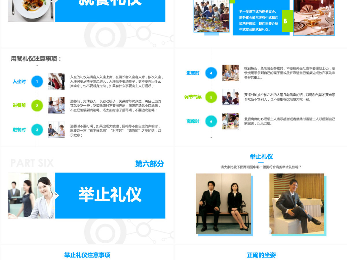 企业商务礼仪知识培训礼仪课程ppt模板